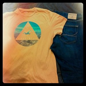 Hollister Tee Shirt w/ Hollister Jeans